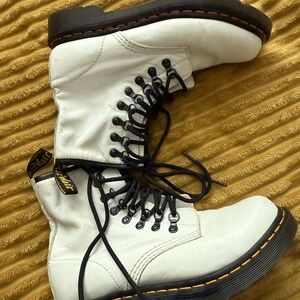 Dr. Martens Women's White Combat Boots